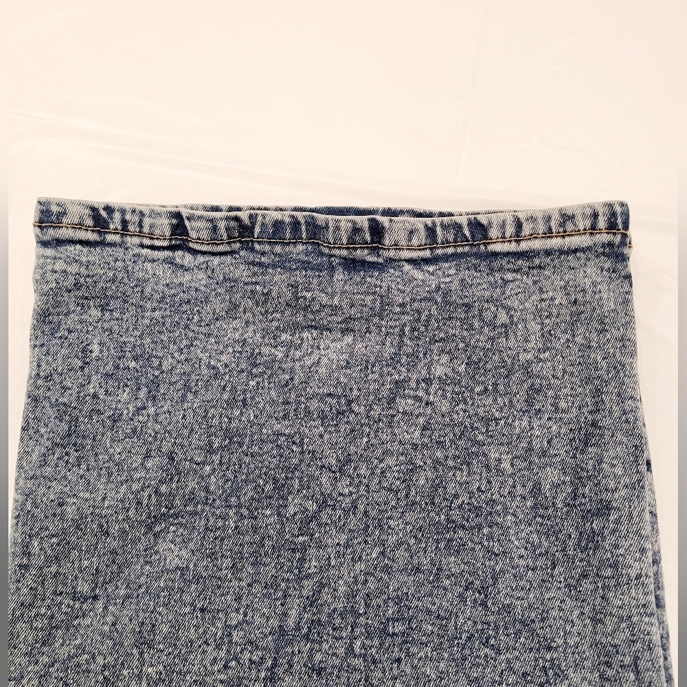 Wide Leg Stretch Blue Jeans - Picture 6 of 7